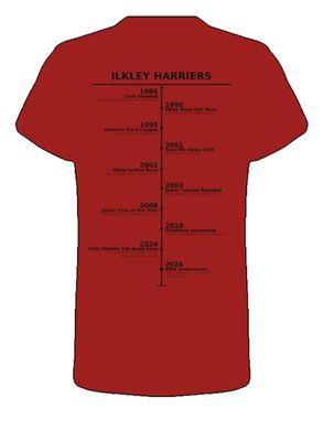 Womens Ilkley Harriers Anniversary T-Shirt