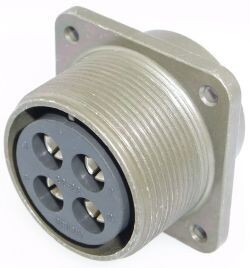 MS3102E22-22S Milspec Box Mounting Receptacle shell size 22 4pin female MS3102E22-22S Milspec Box Mounting Receptacle shell size 22 4pin female
