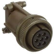 MS3106F-16S-1S Milspec Straight Plug with integral cable clamp 8pin Female