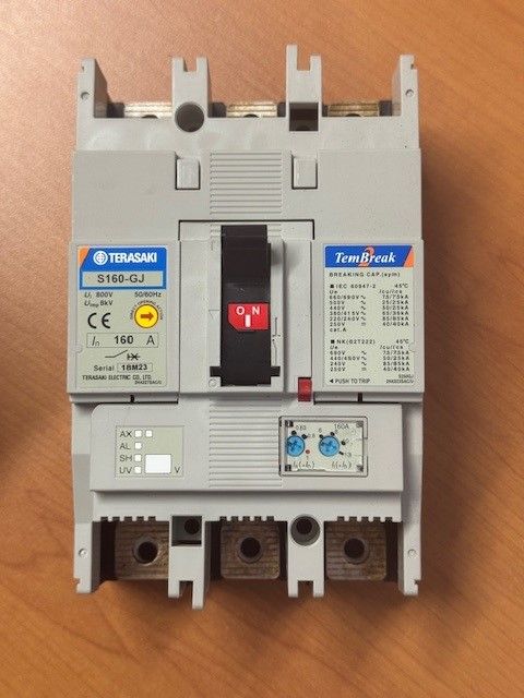 S160NJ320 TERASAKI TEMBREAK 2 MCCB 160 FRAME 36KA 3P 20A THERMAL MAGNETIC