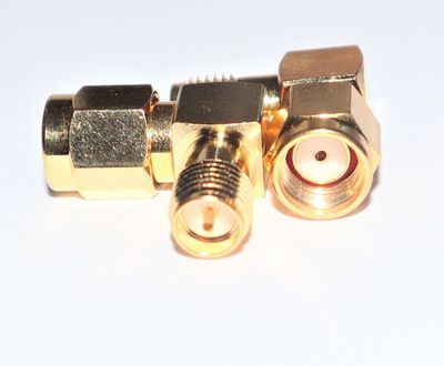 RP-SMA Female to SMA Male Right Angle Adaptor RP-SMA Female to SMA Male Right Angle Adaptor