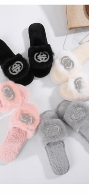 Faux Fur Slider Slippers