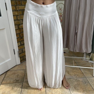 Stone Silk Palazzo Trousers ST54