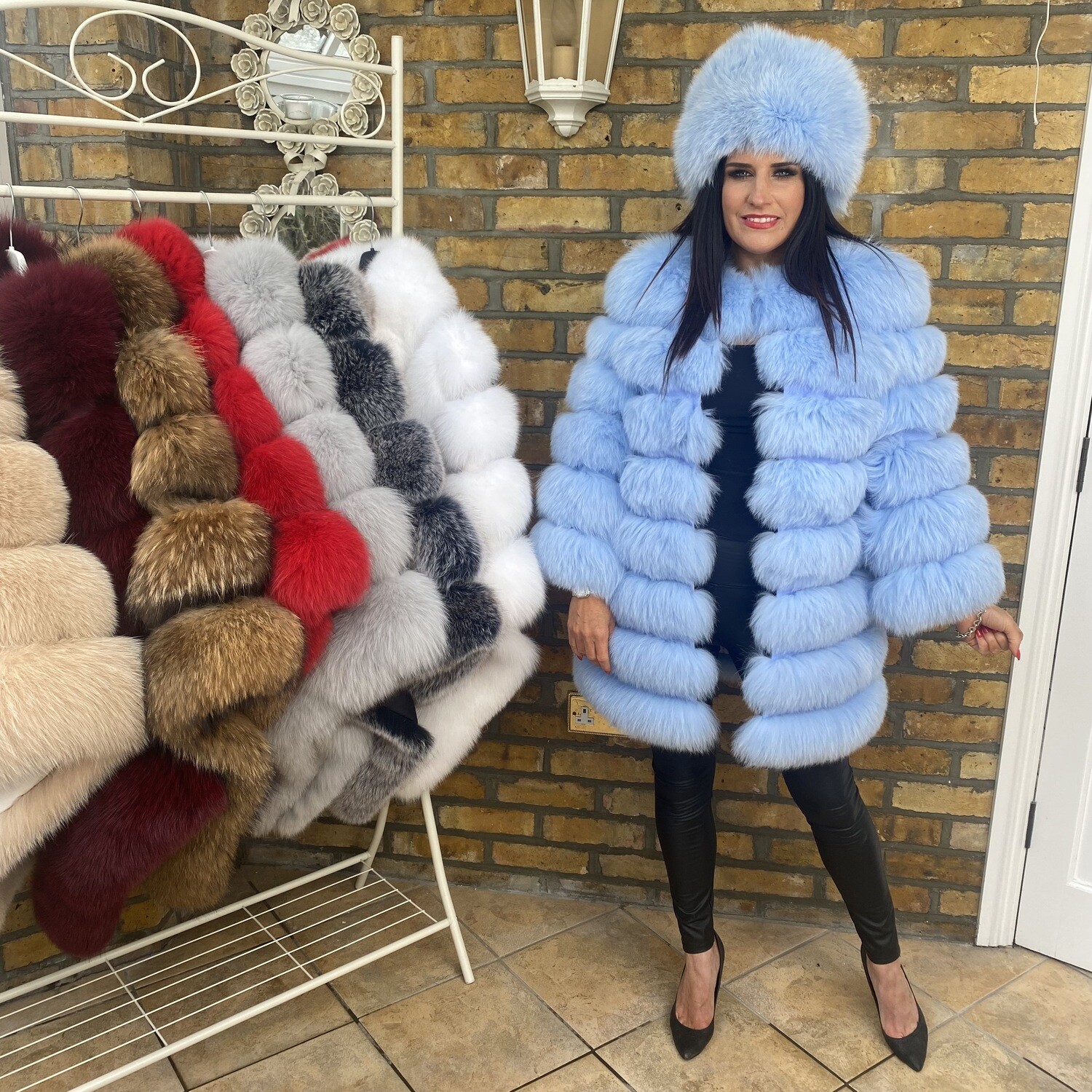8 Row Coat (baby blue)