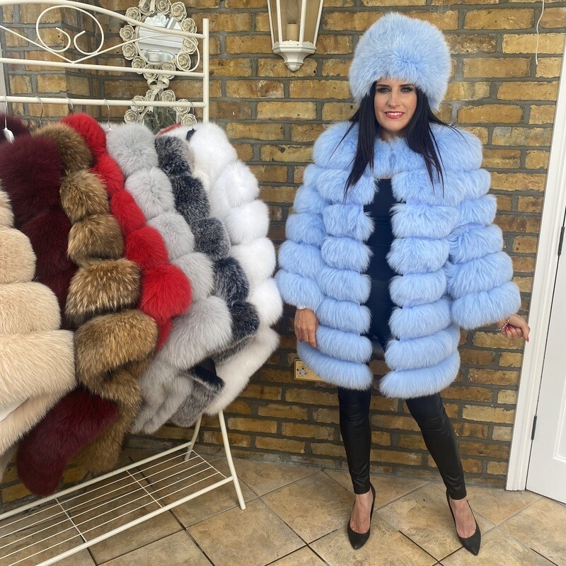 8 Row Coat (baby blue)