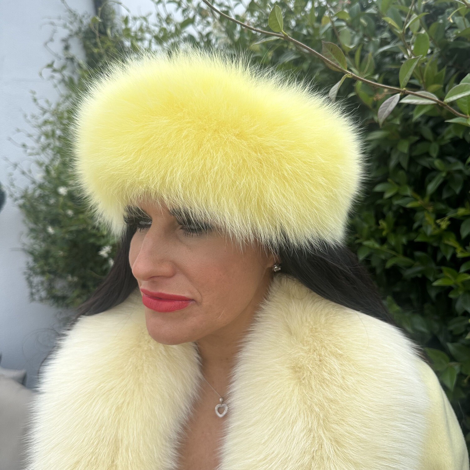 Lemon Fox Fur Headband