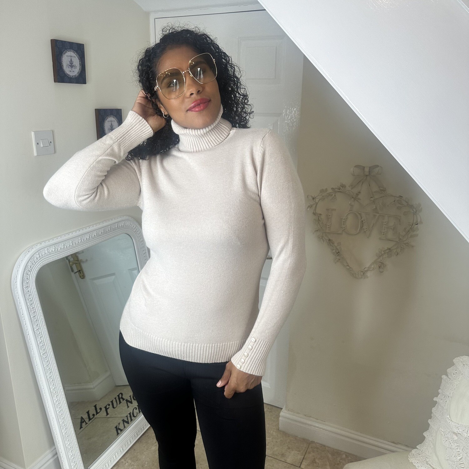 Roll Neck (cream)