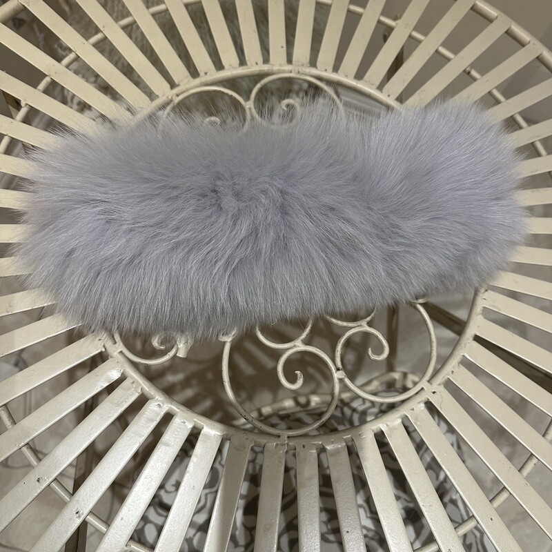 Fox Fur Headband (grey)