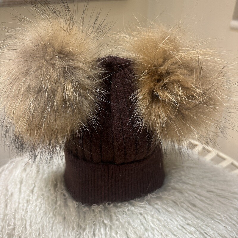 Extra Large Double Pom Pom (chocolate/natural)