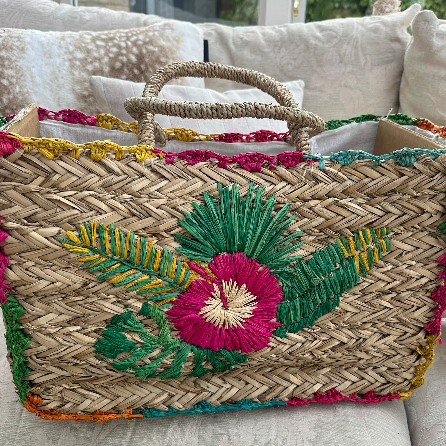 Flower Straw Bag