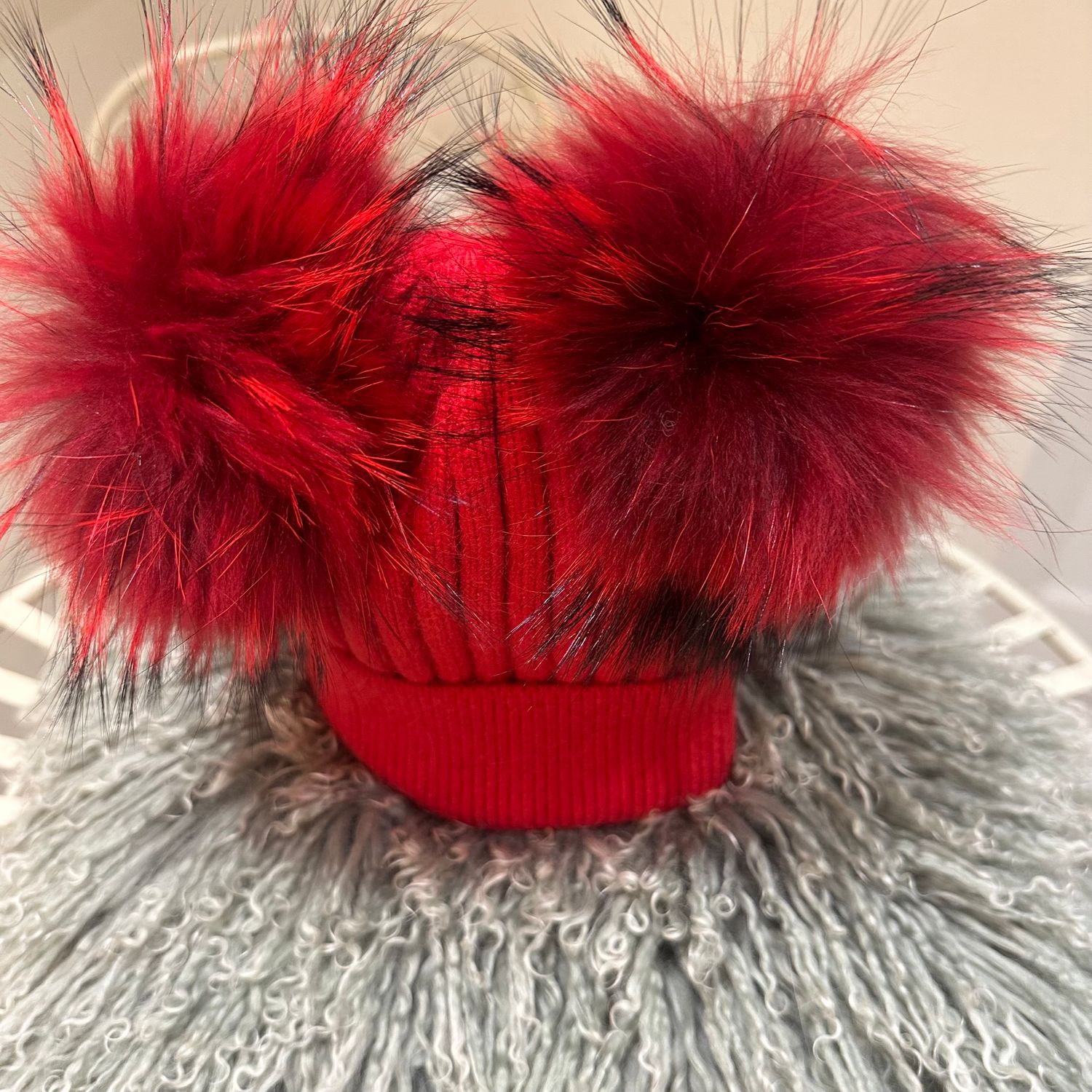 Extra Large Double Pom Pom Hat