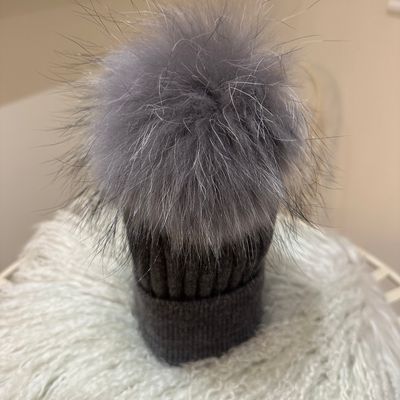 Angora Extra Large Pom Pom Hat