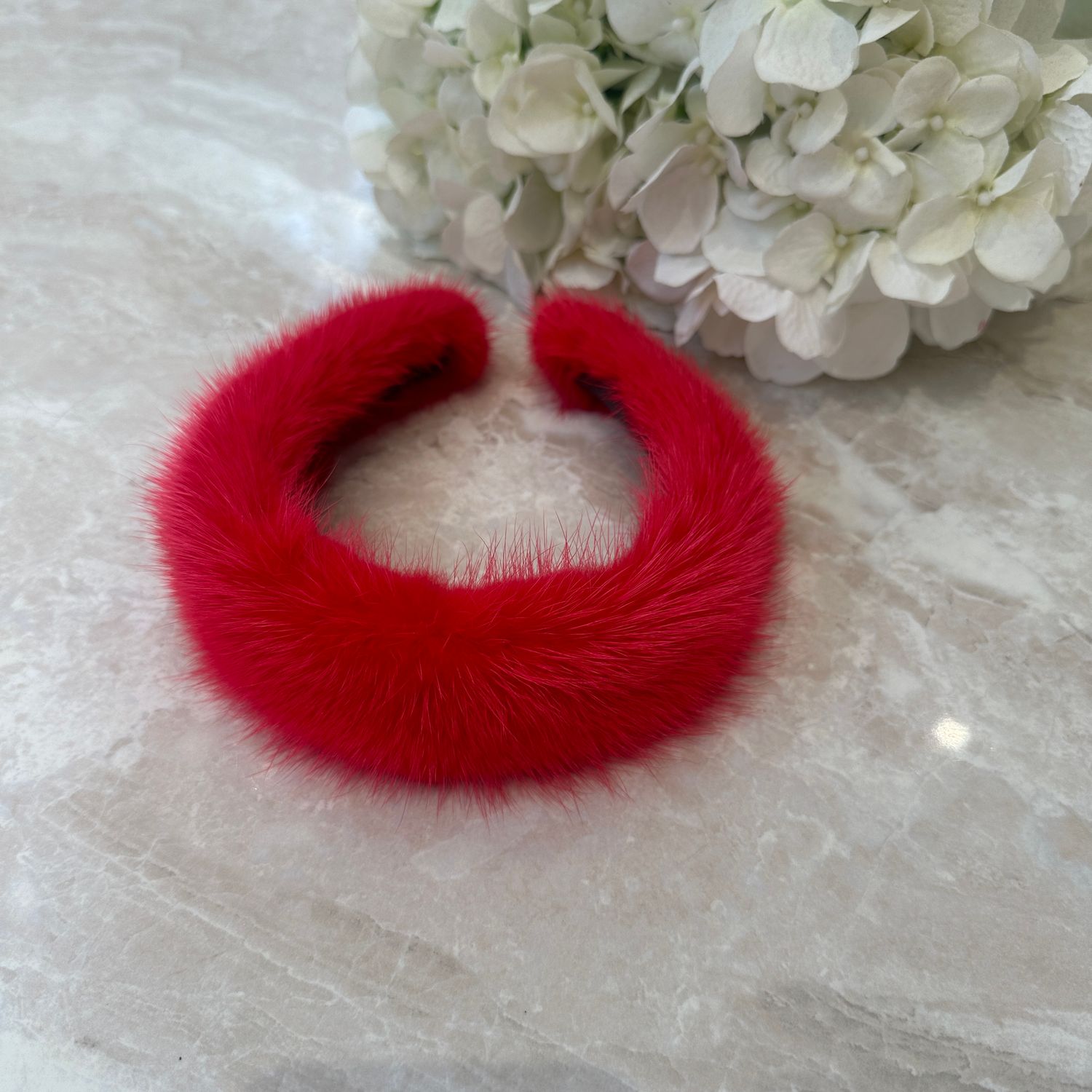Mink Hair Band (red)