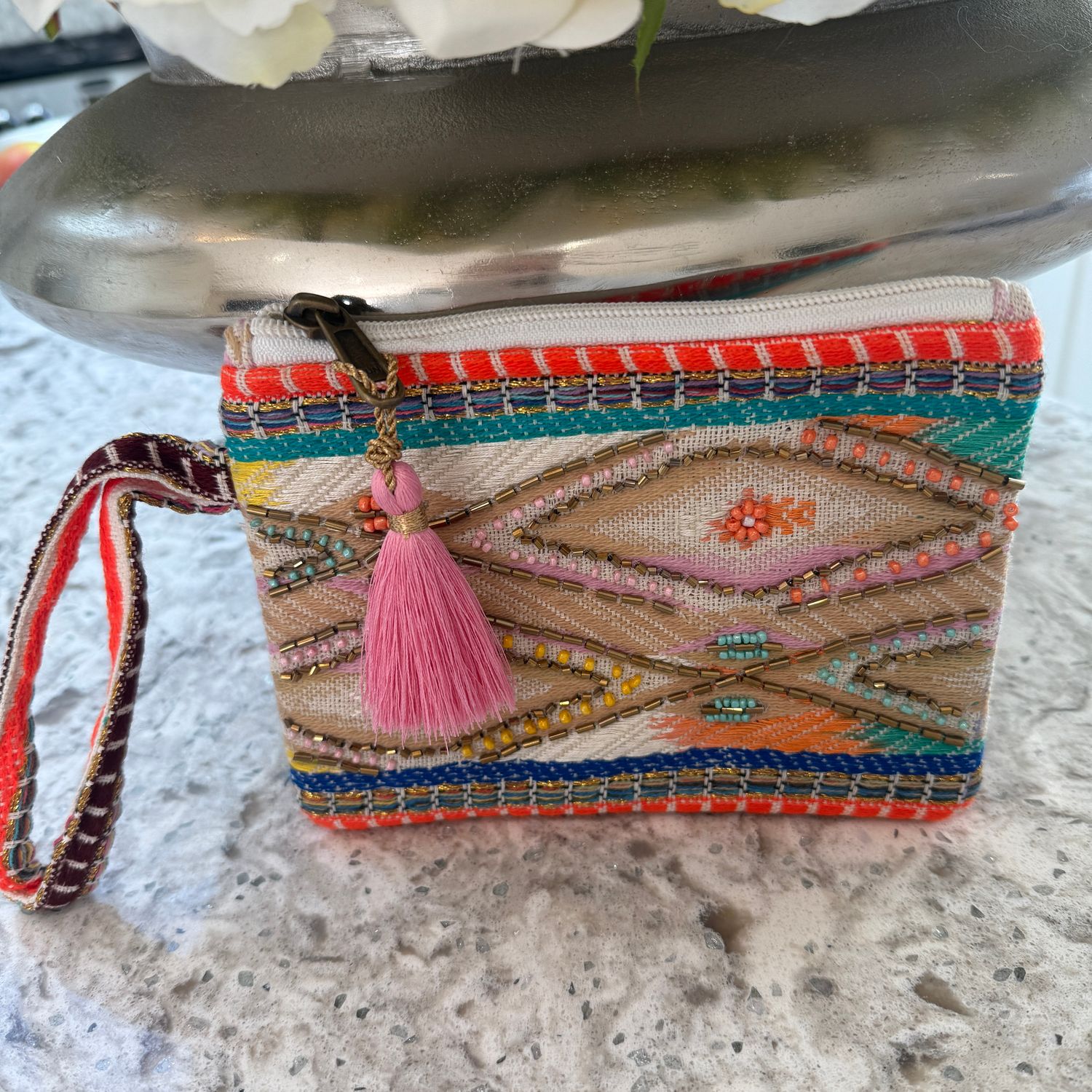 Beaded Purse (orange)