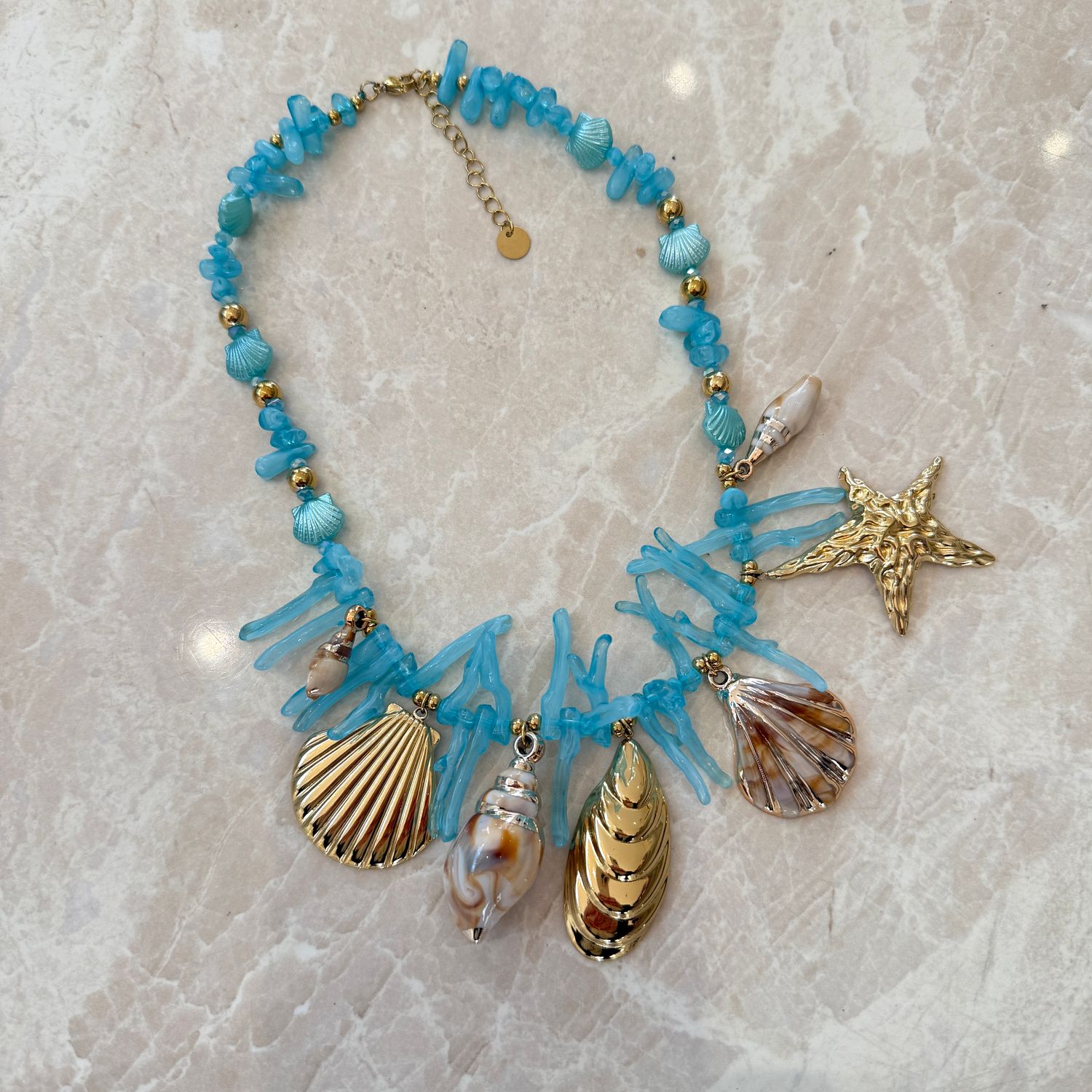 Shell Necklace (turquoise)