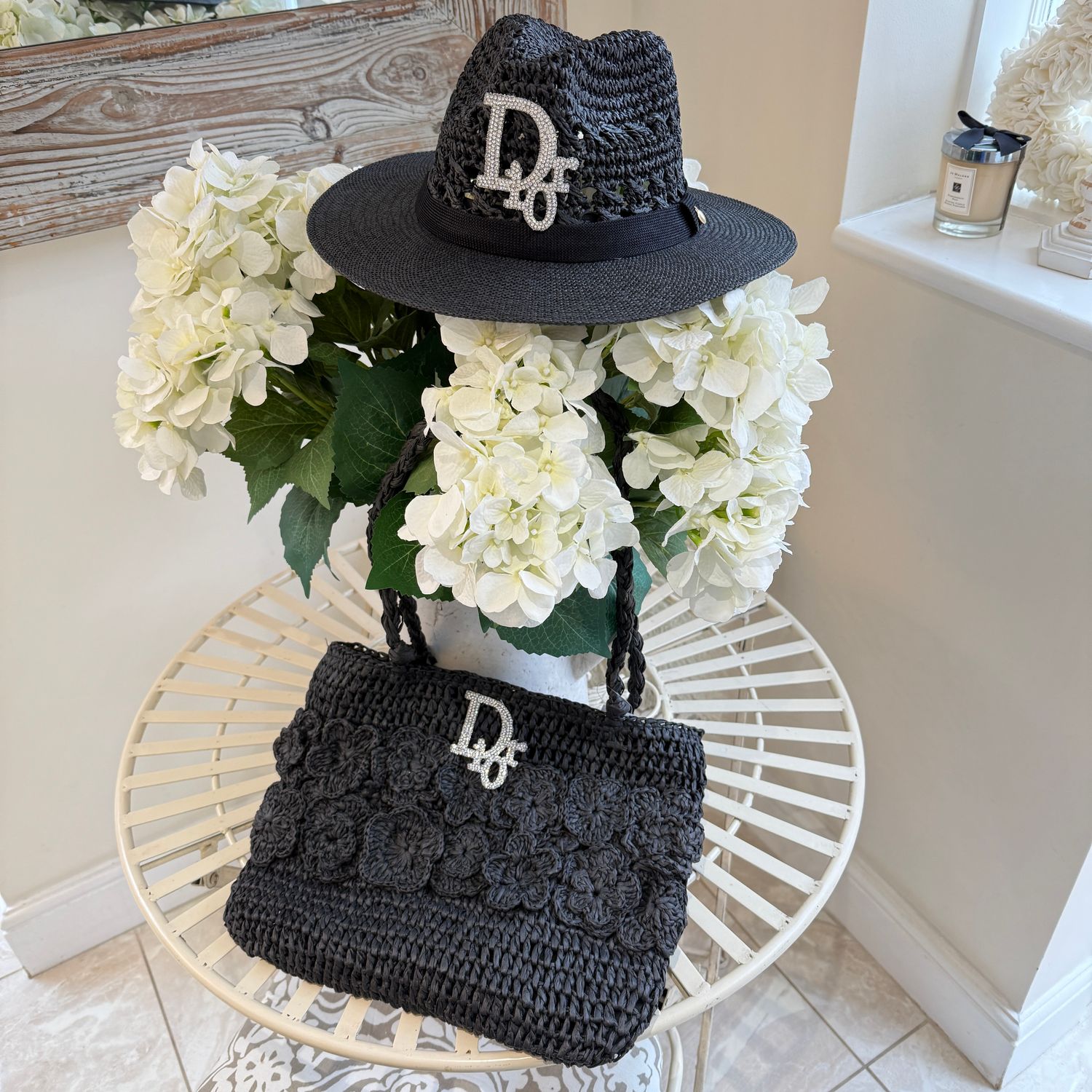 D Crochet Bag ( black )