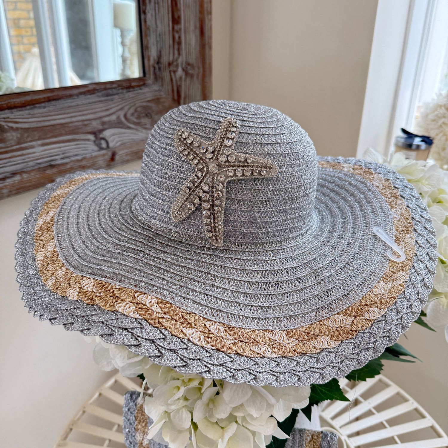 Sun Hat (silver lurex)