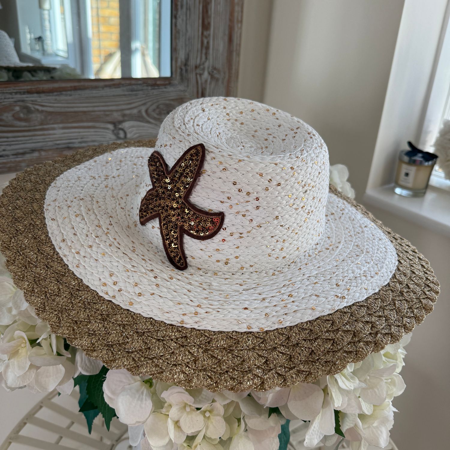 Sequin Starfish Sun Hat