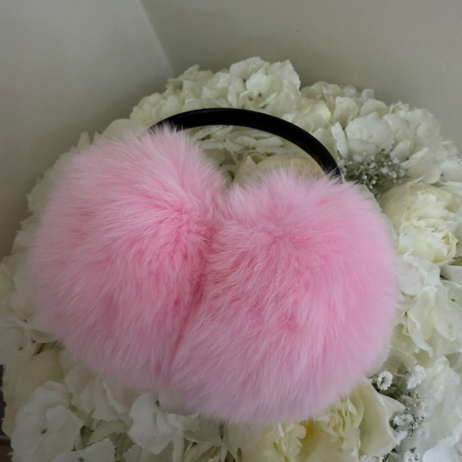 Fox Fur Ear Muff (pink)