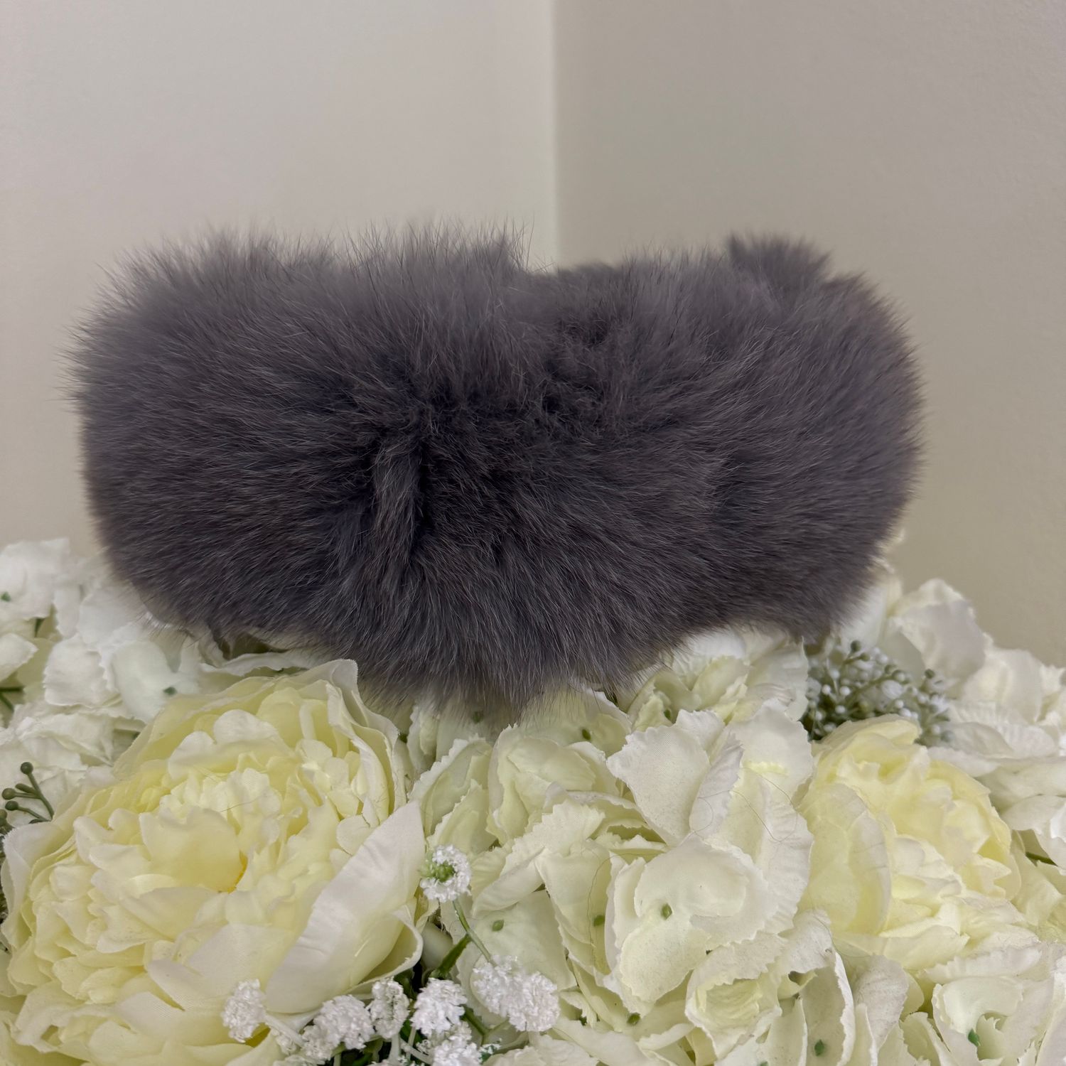 Mid Grey Fox Fur Headband