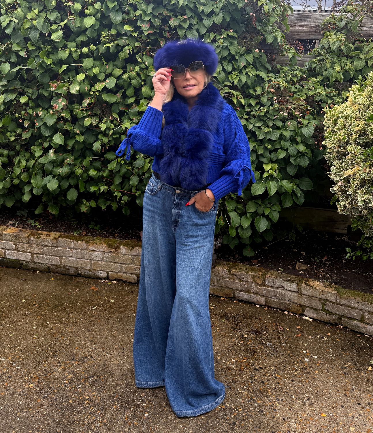 Fox Fur Cardigan (blue)