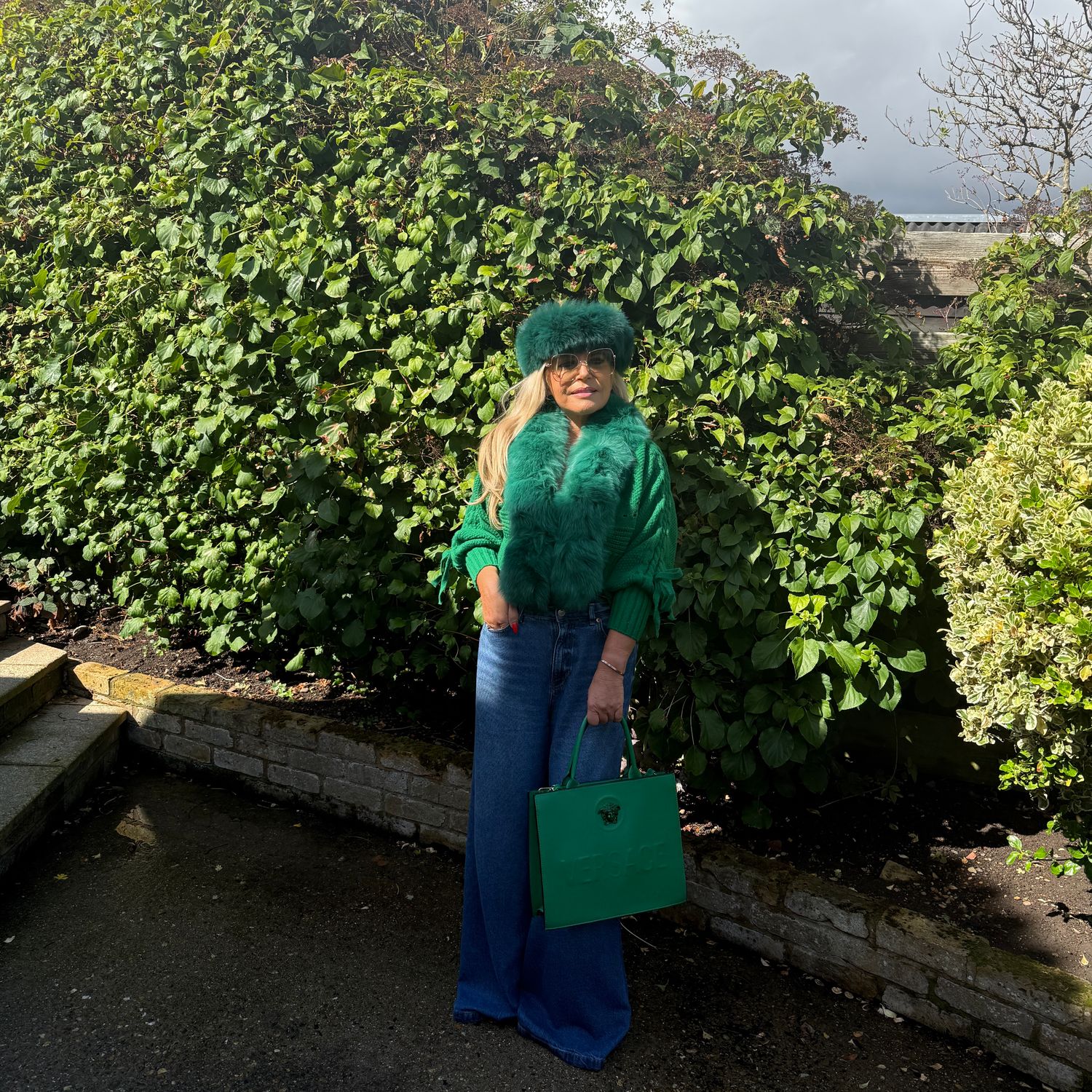 Fox Fur Cardigan (emerald)