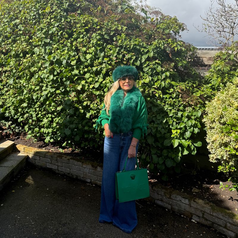 Fox Fur Cardigan (emerald)