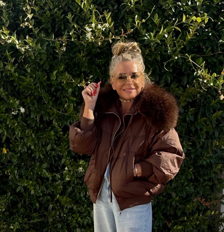 Brown Duck Down Puffer Jacket