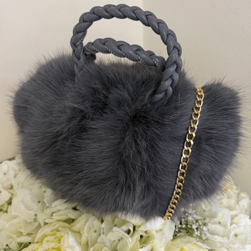 Faux Fur Bag (grey)