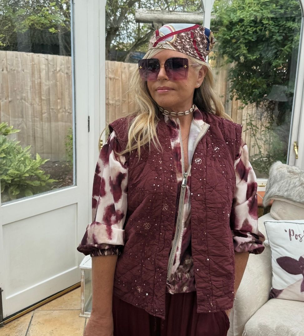 Sequin Waistcoat (plum)