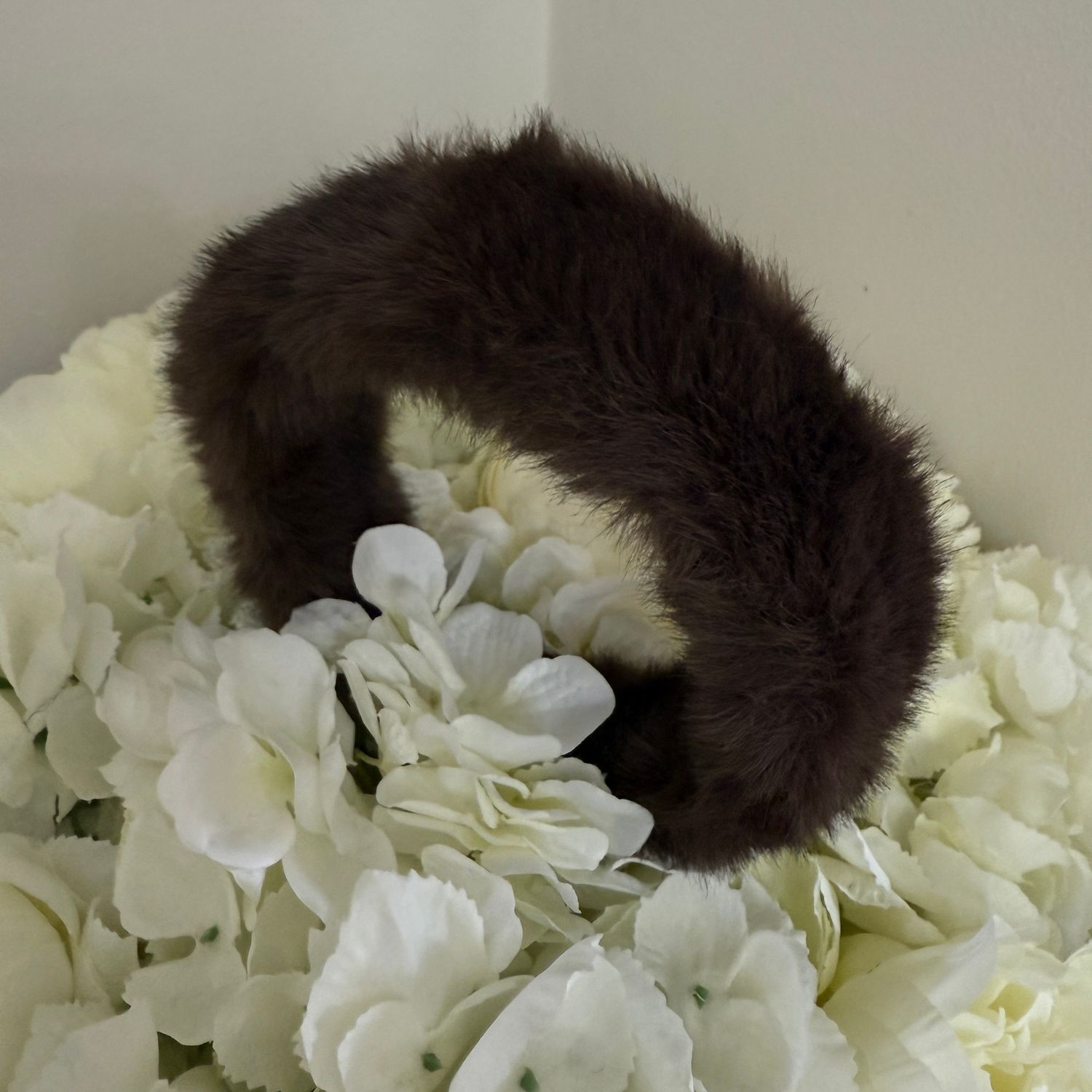 Mink Hair Band ( chocolate )