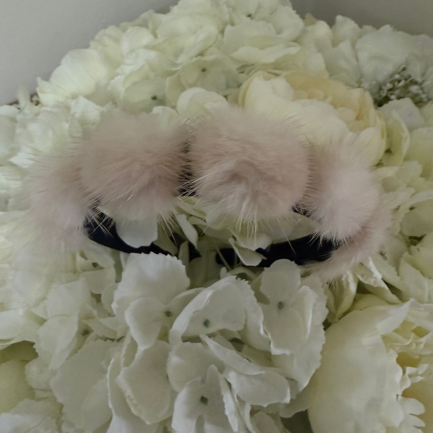 Mink Bobble Hair Band ( cream)