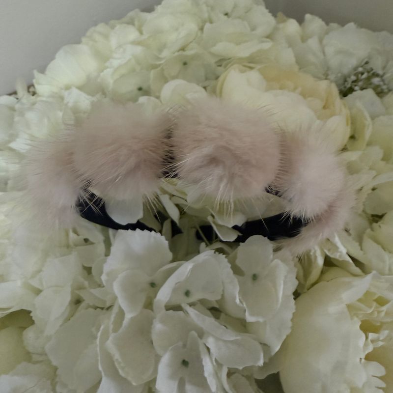 Mink Bobble Hair Band ( cream)