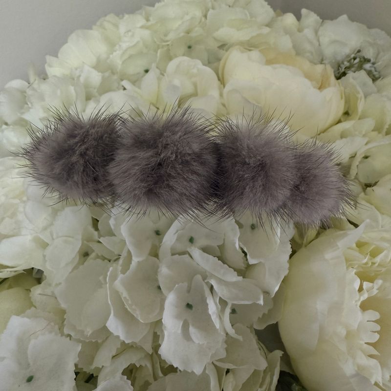 Mink Bobble Hair Band (grey)