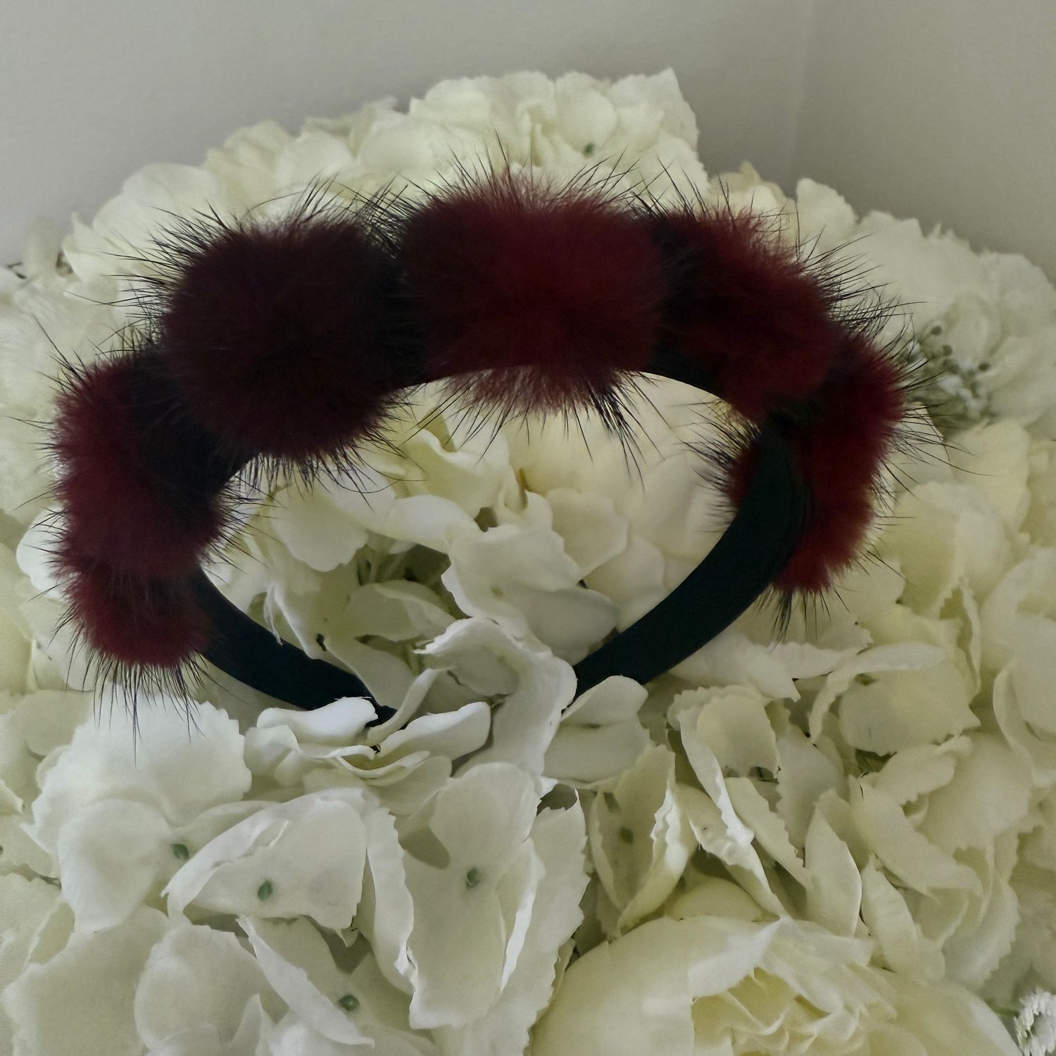 Mink Bobble Hair Band (plum)