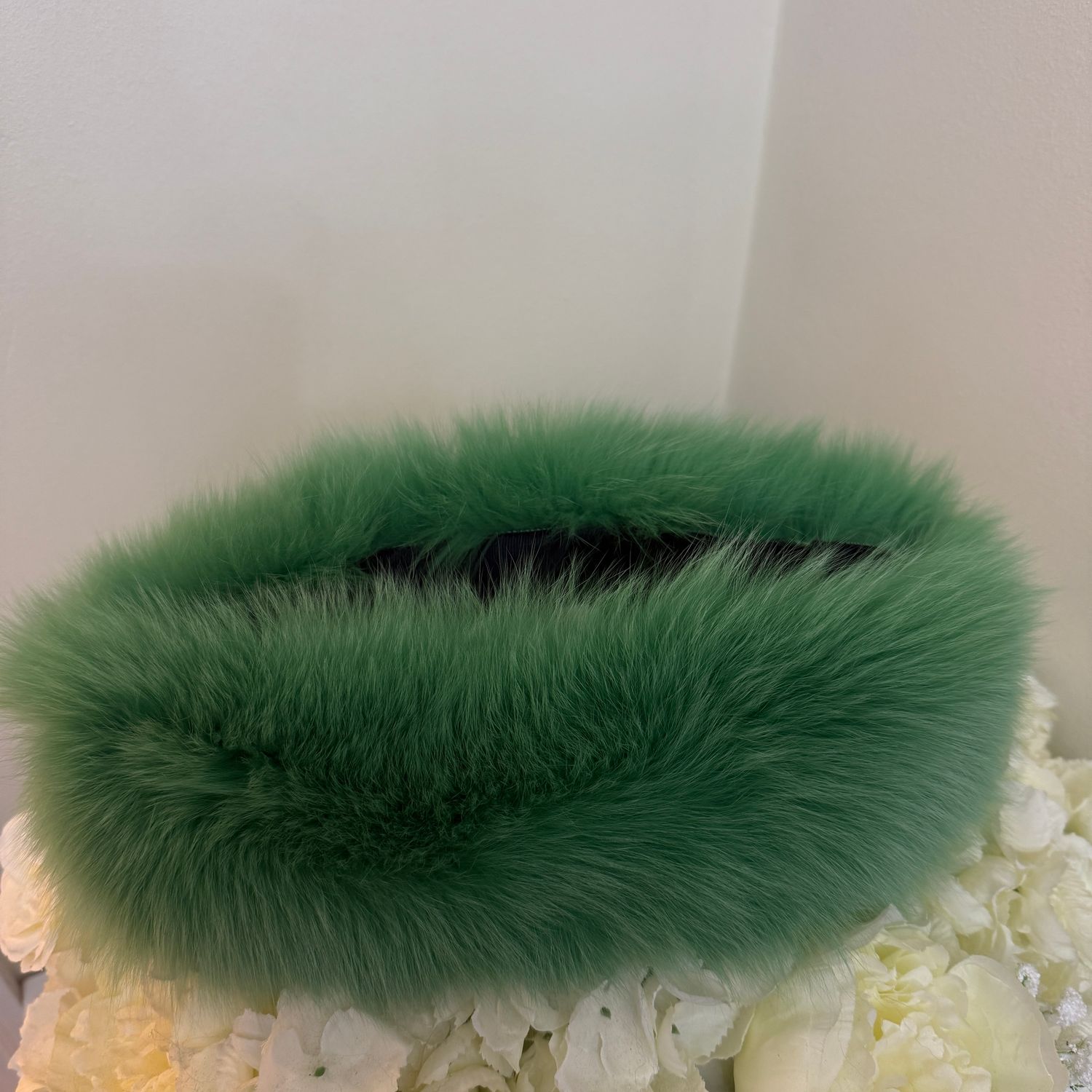 Fox Fur Headband (bright green)