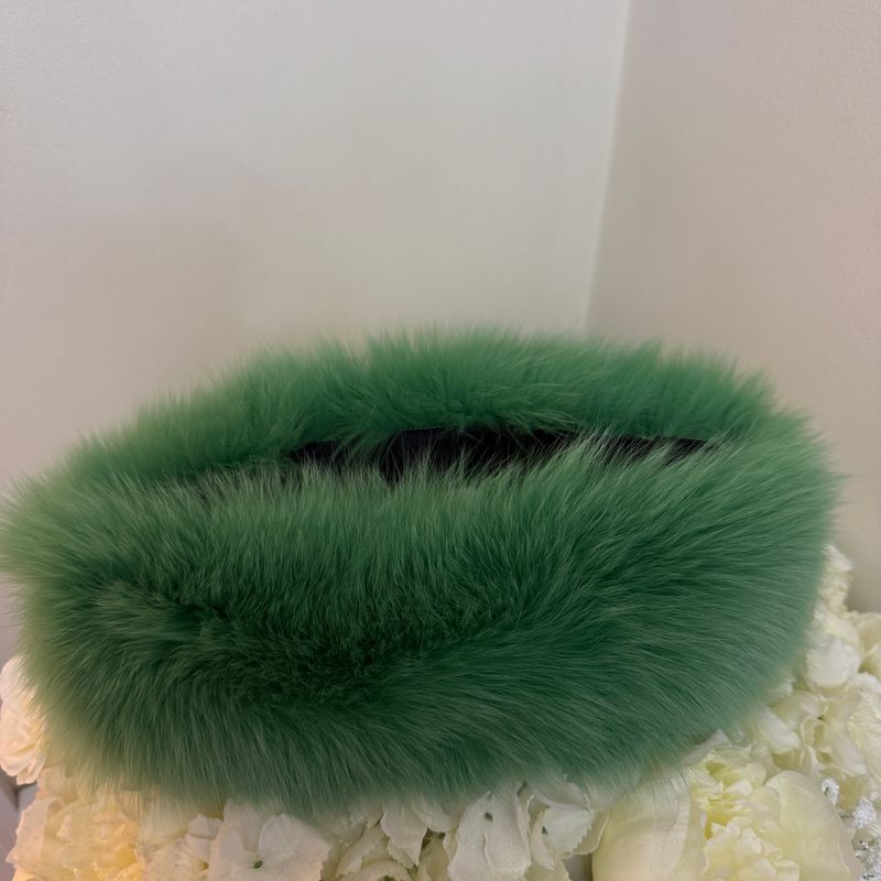 Fox Fur Headband (bright green)