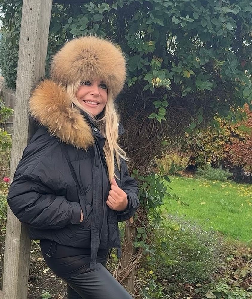 Black Duck Down &amp; Raccoon Hooded Puffer Jacket