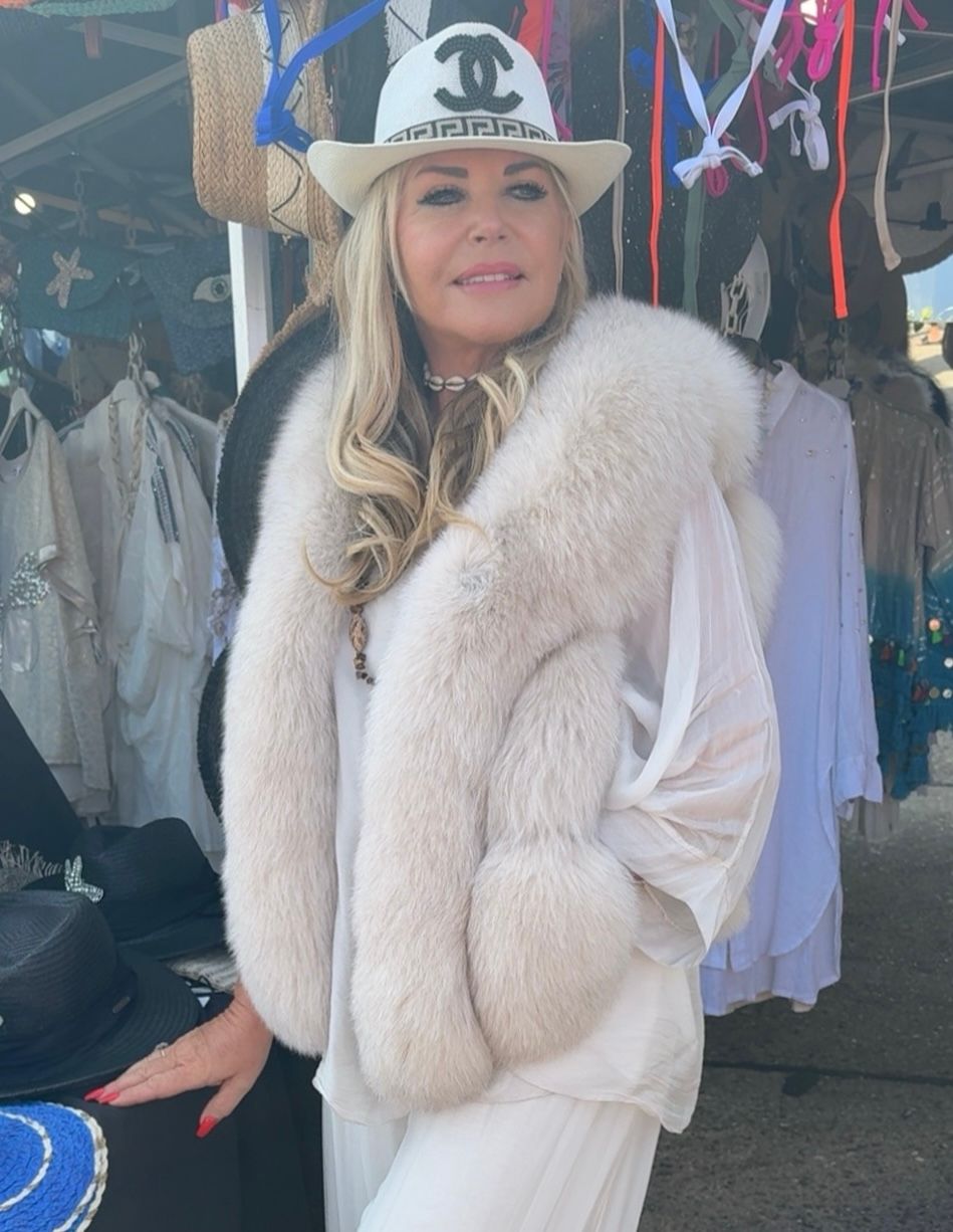 Stone Fox Fur Gilet