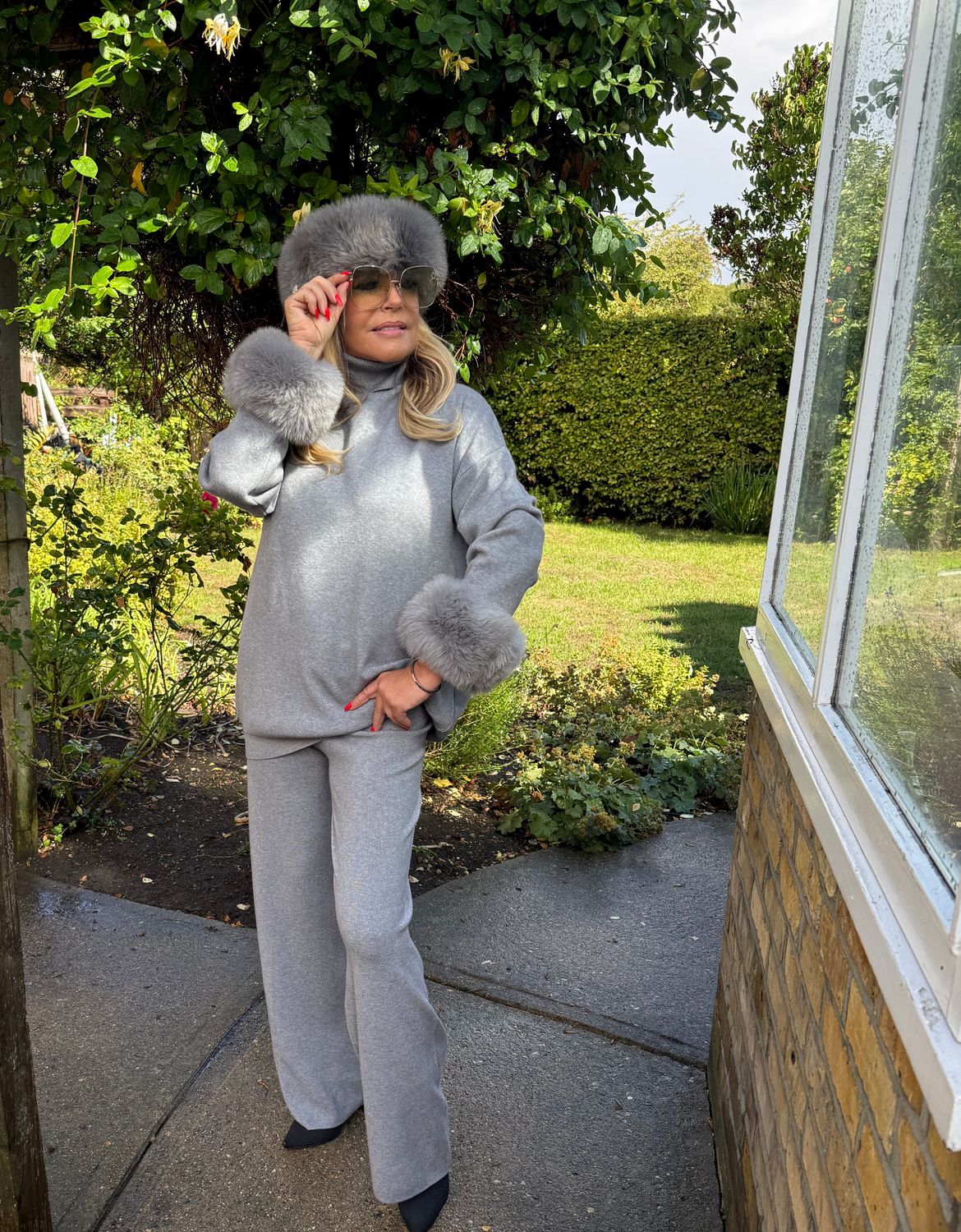 Fox Fur Lounge Set ( grey)