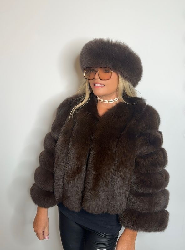 Chocolate Fox  Fur Jacket