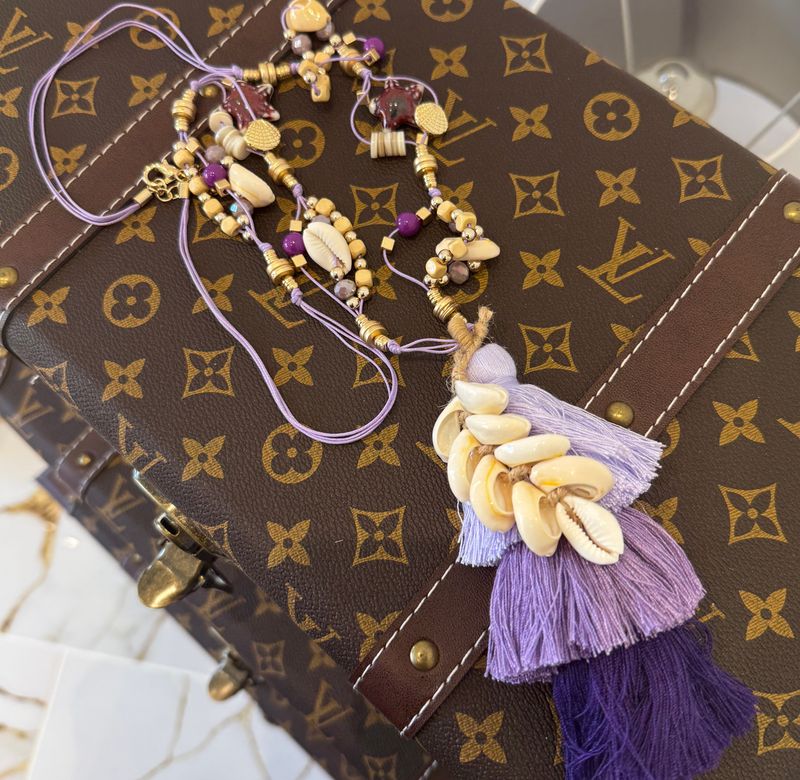 Boho Necklace ( purple )