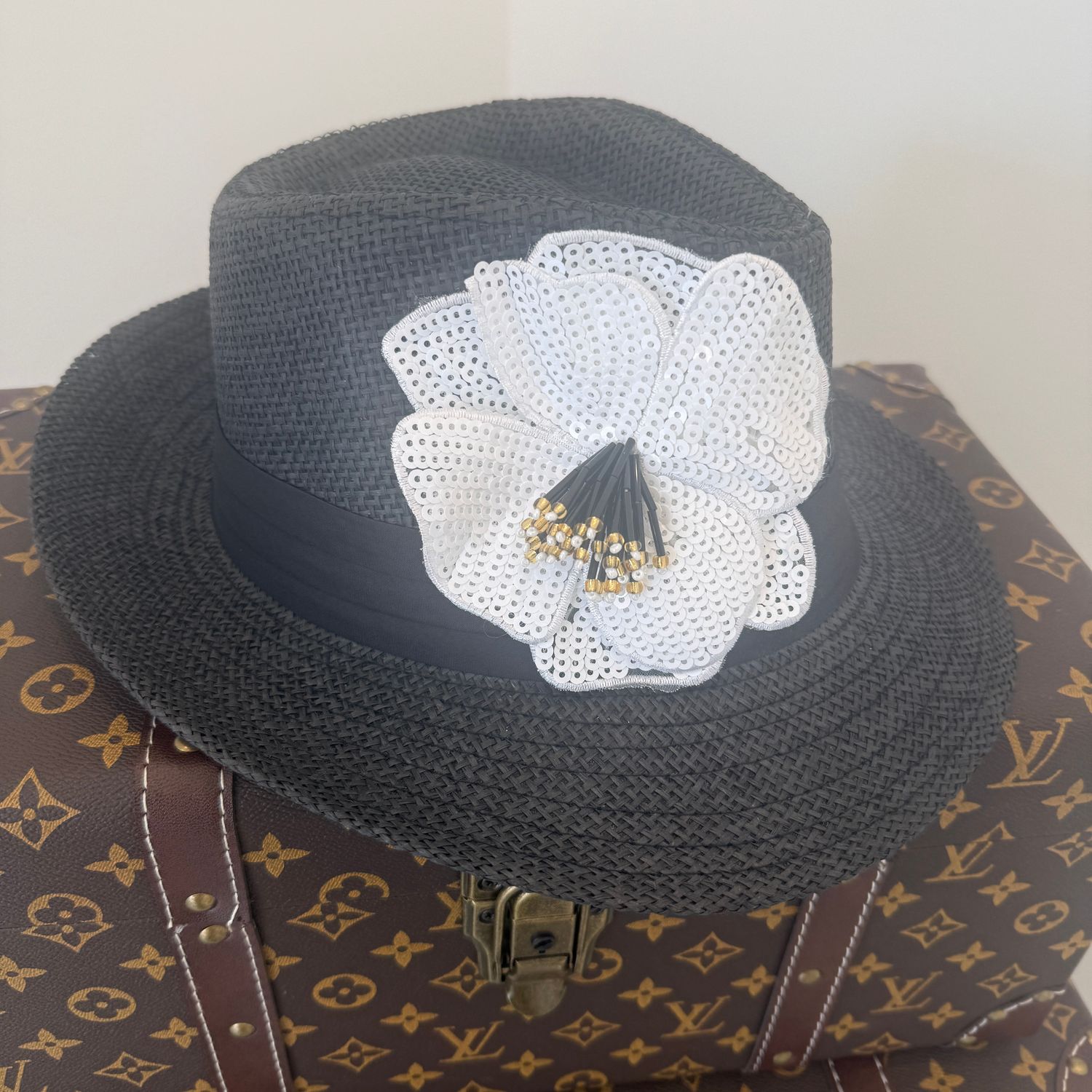Flower Fedora (black)