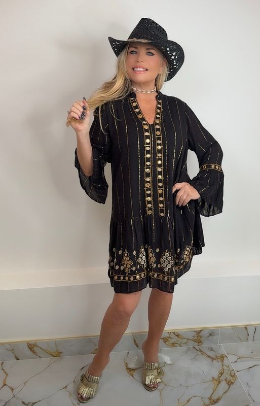 Boho Mirror Dress (black)