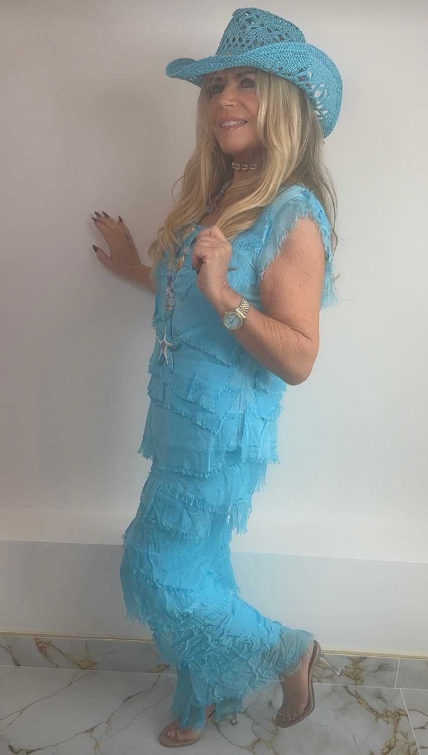 Silk Layered Set (turquoise )