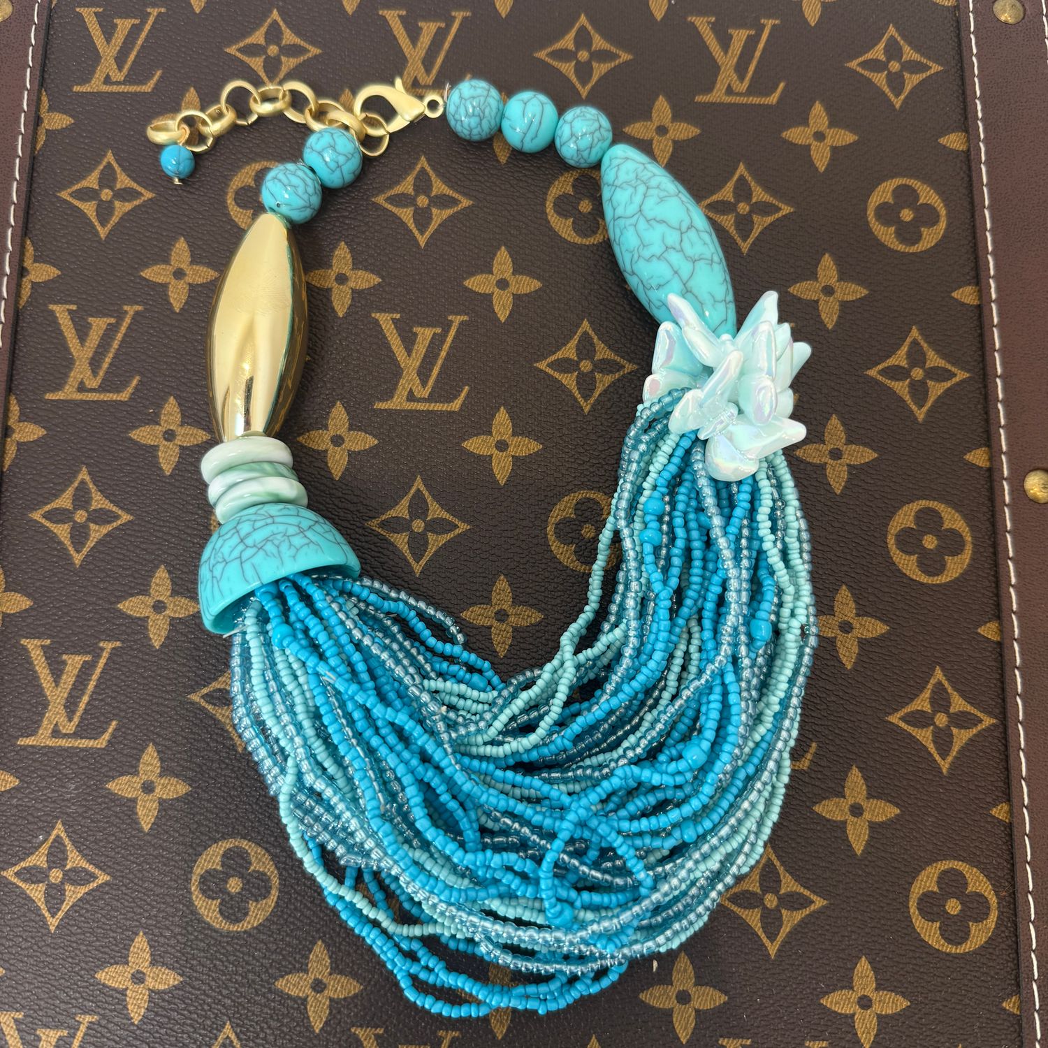 Chunky Bohemian Turquoise Necklace