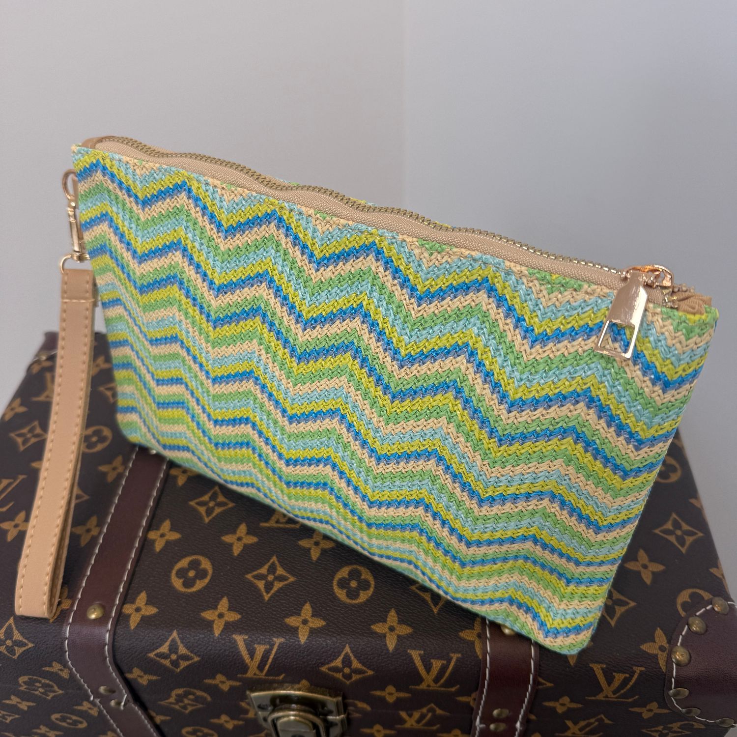 Printed Clutch ( green)