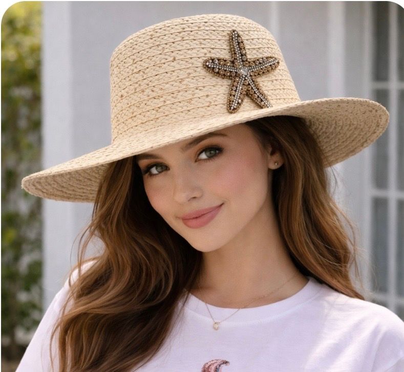 Sun Hat (cream &amp; gold)