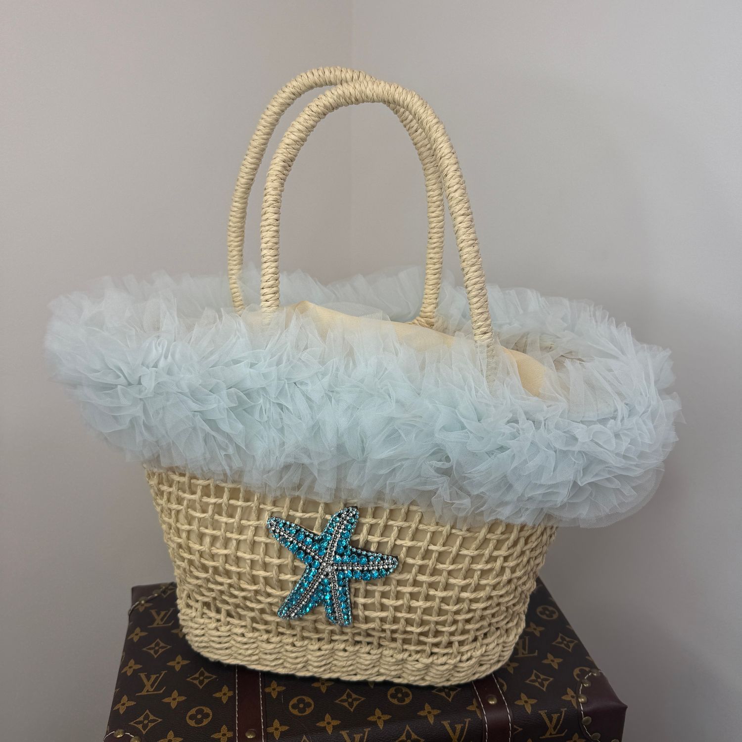 Tulle Starfish Bag (blue)