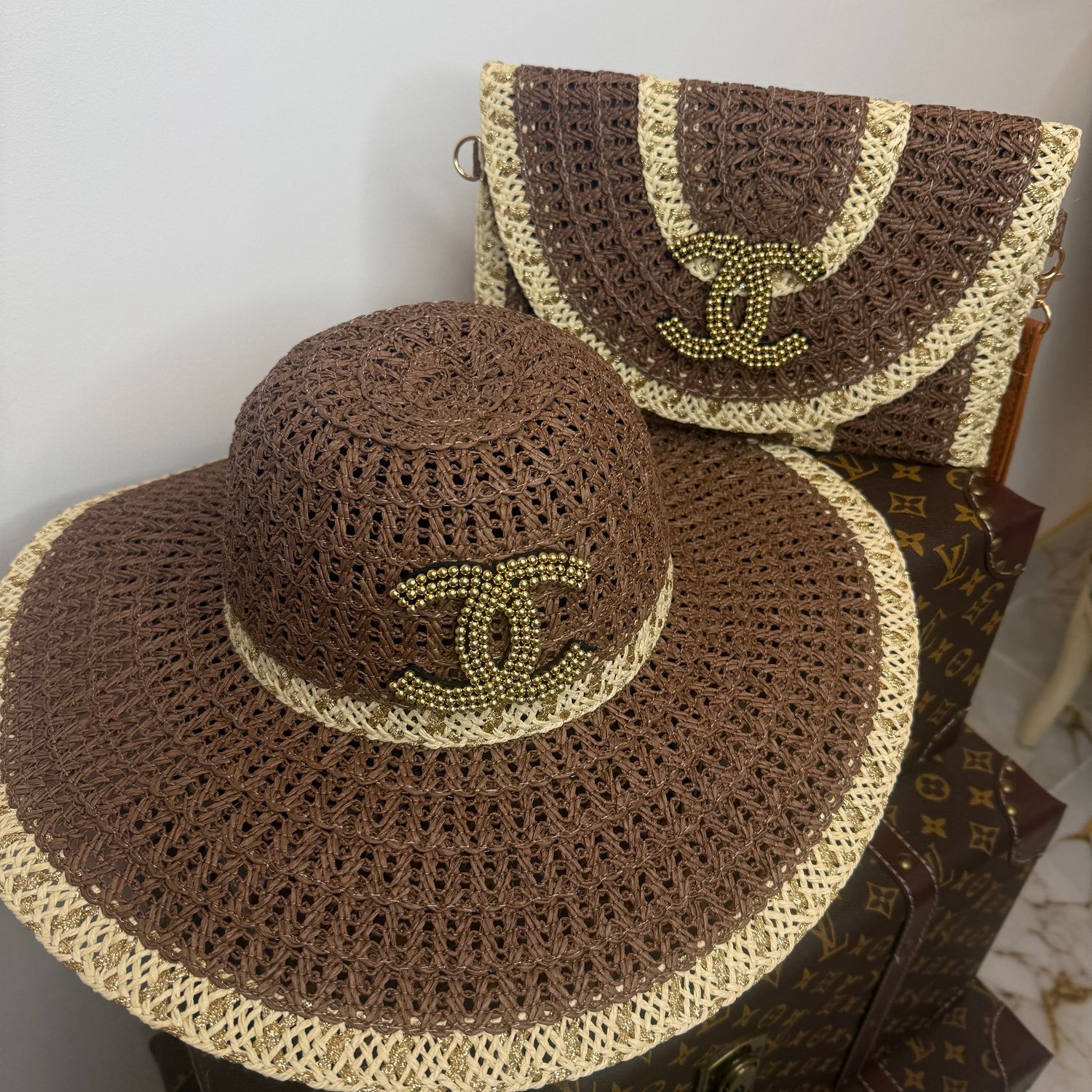 CC Set ( brown &amp; gold )